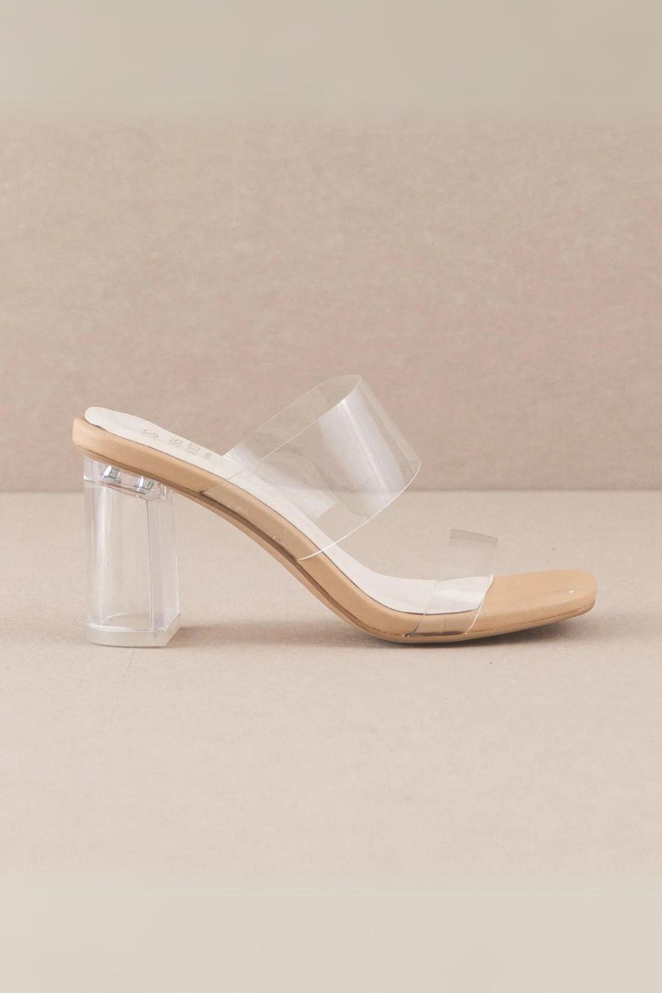 Oasis Society Emma Block Heels Clear Sweetest Stitch Boutique