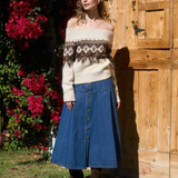 Moon River | Justine Denim Midi Skirt | Sweetest Stitch Boutique RVA