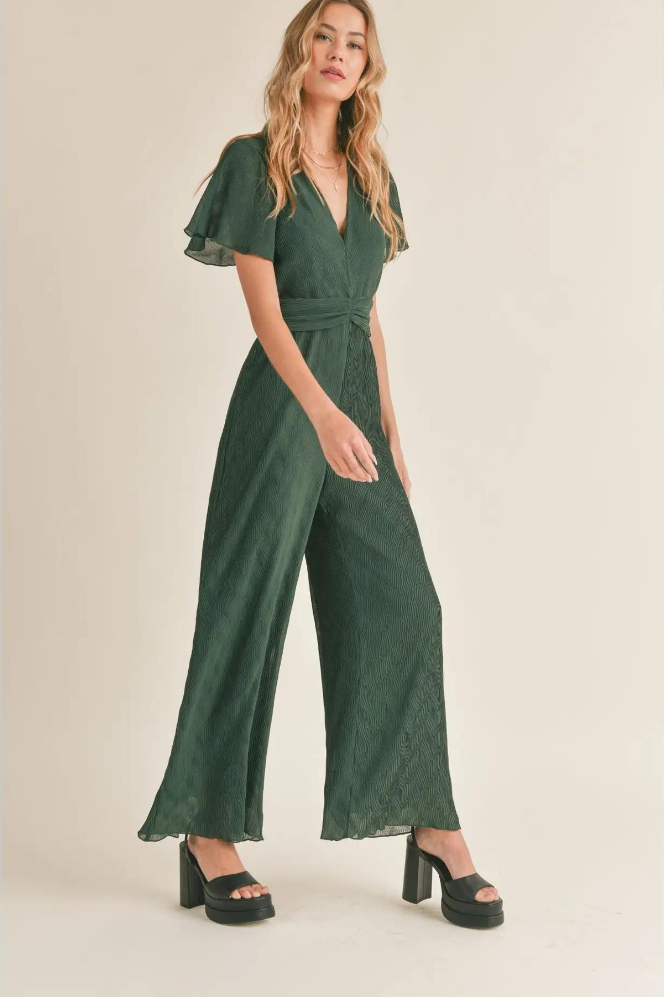 Sadie & Sage | Green Wonderstruck Jumpsuit | Sweetest Stitch 