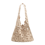 Melie Bianco | Beige Aster Floral Shoulder Bag | Sweetest Stitch