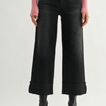 Just Black Denim | Paulina Wide Leg Cuffed Jeans | Sweetest Stitch
