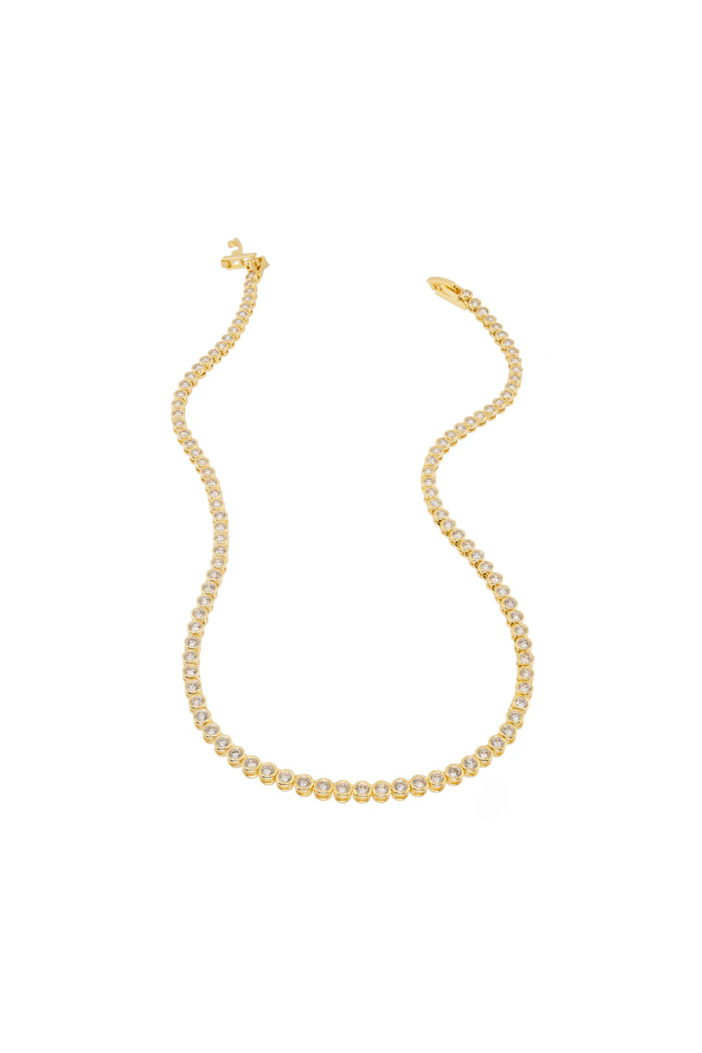 Brenda Grands | 18K Gold Diamond Tennis Necklace | Sweetest Stitch