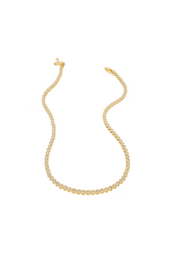 Brenda Grands | 18K Gold Diamond Tennis Necklace | Sweetest Stitch