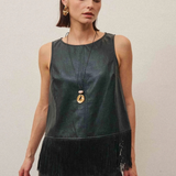 Able | Delilah Faux Leather Fringe Top | Sweetest Stitch Boutique RVA