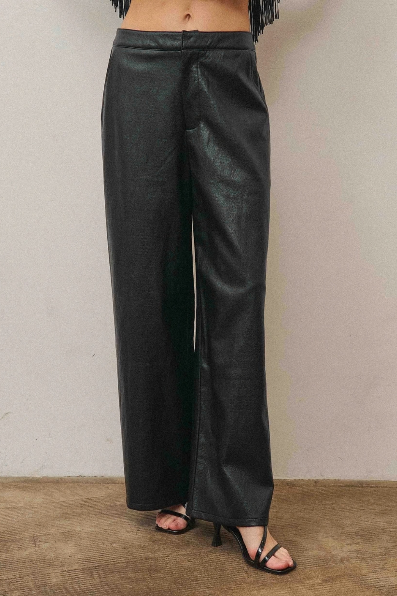Able | Delilah Faux Leather Wide Leg Pants | Sweetest Stitch Boutique