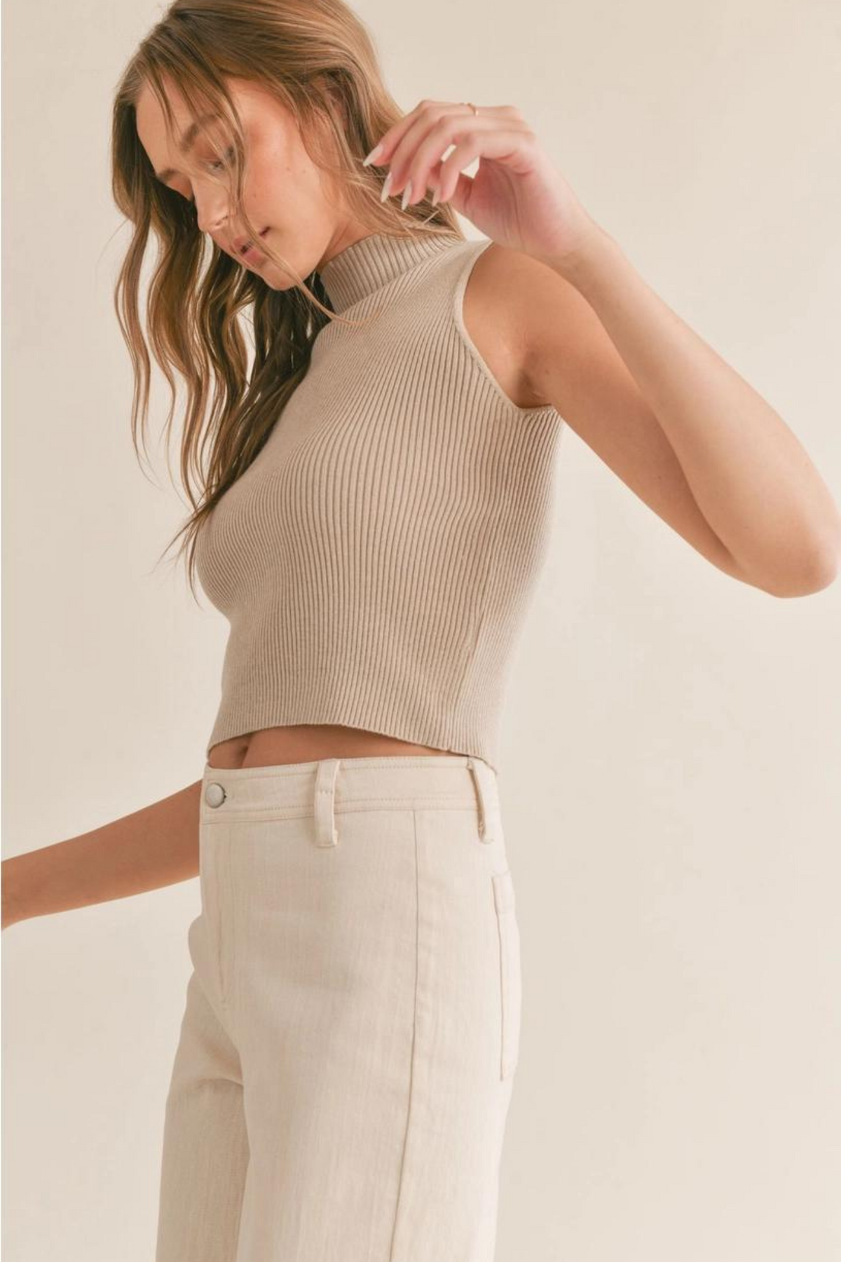 Sadie &amp; Sage | Erica Knit Top Taupe | Sweetest Stitch Boutique