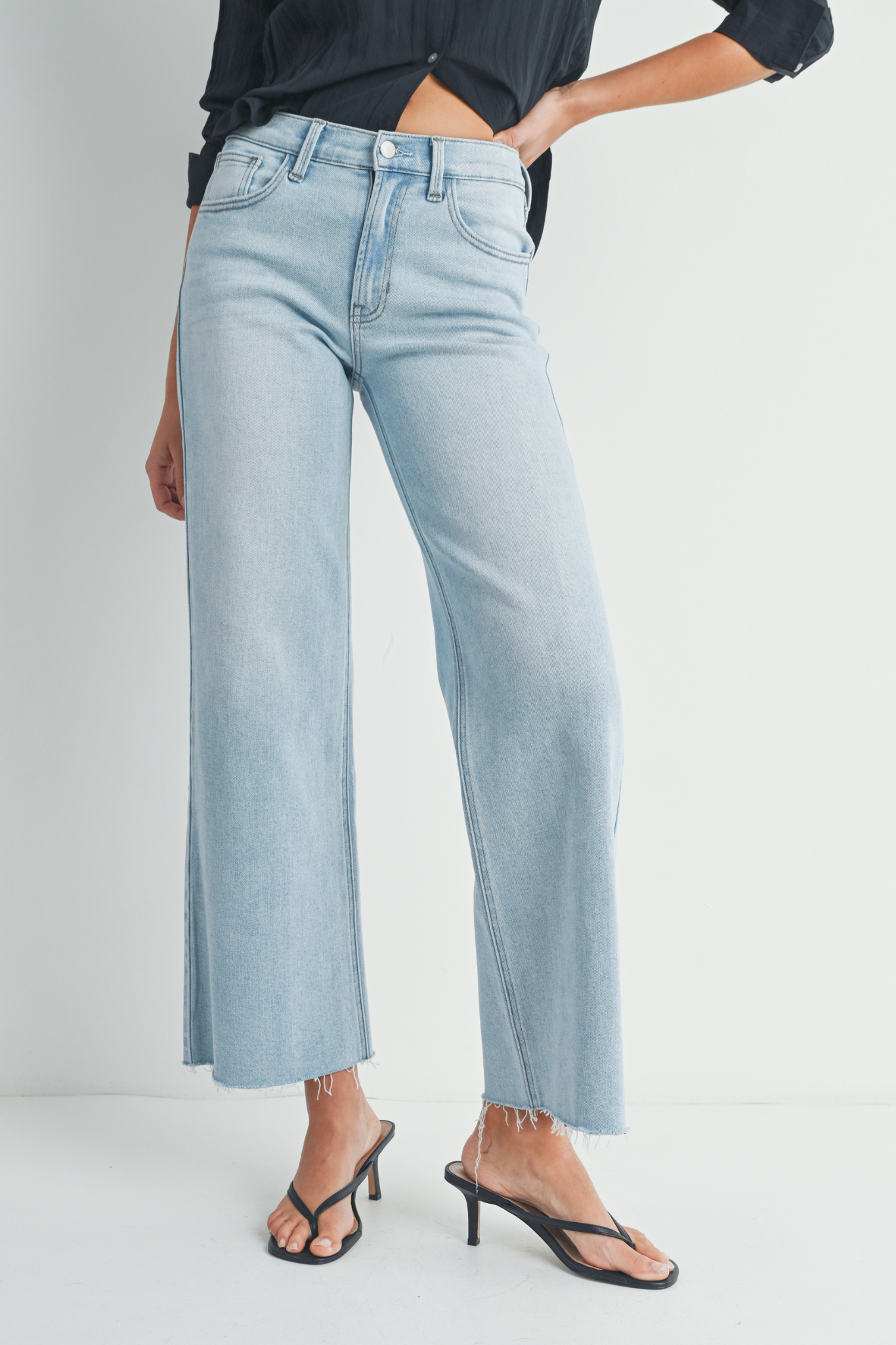 Just Black Denim | Giselle Wide Leg Jeans | Sweetest Stitch Boutique