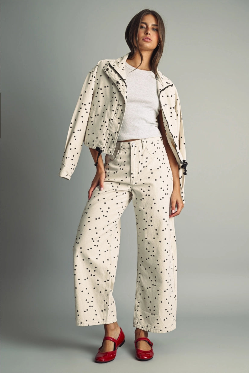 Miou Muse | Robyn Polka Dot Barrel Pants | Sweetest Stitch Boutique 