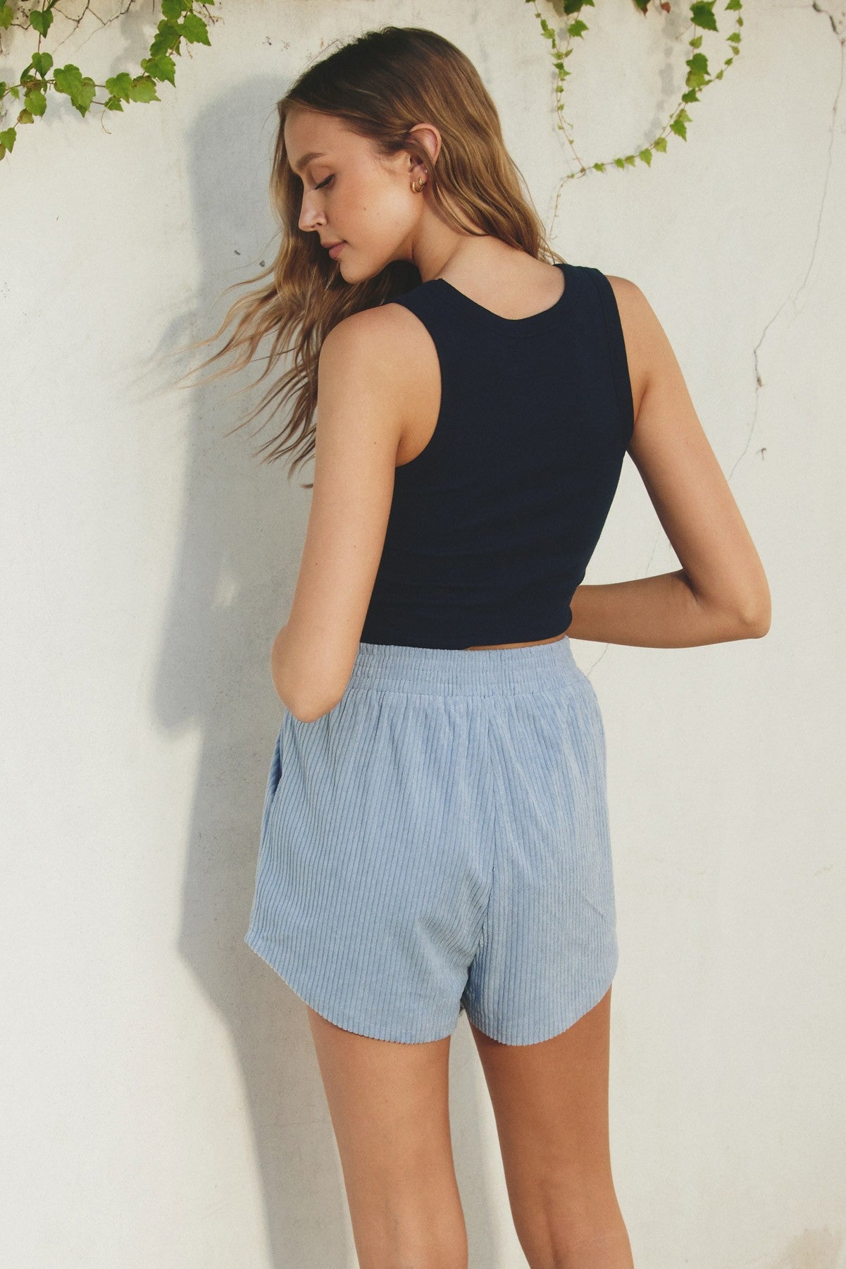 Dress Forum | Lt Blue Corduroy Shorts | Sweetest Stitch Boutique