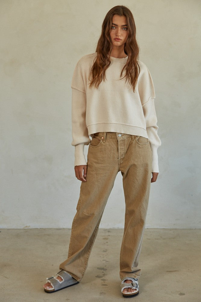 By Together | Leda Pullover Natural | Sweetest Stitch RVA Boutique