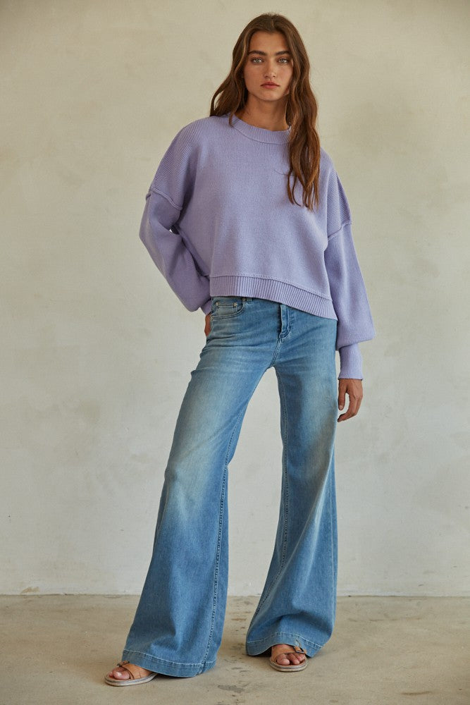 By Together | Leda Pullover Lavender | Sweetest Stitch Boutique