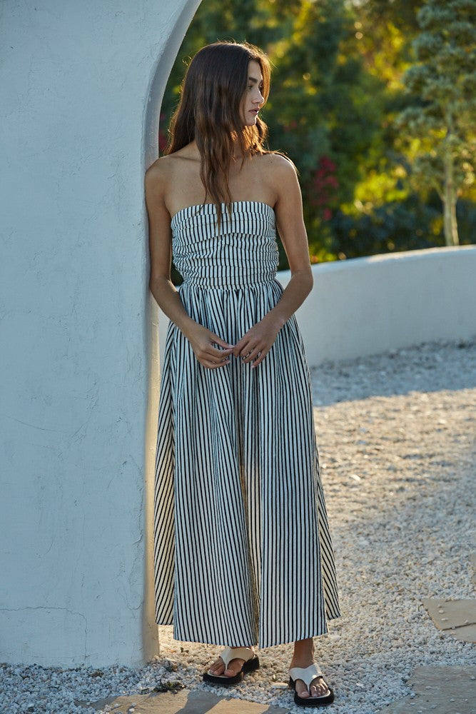 By Together | Striped Strapless Maxi Dress | Sweetest Stitch Online