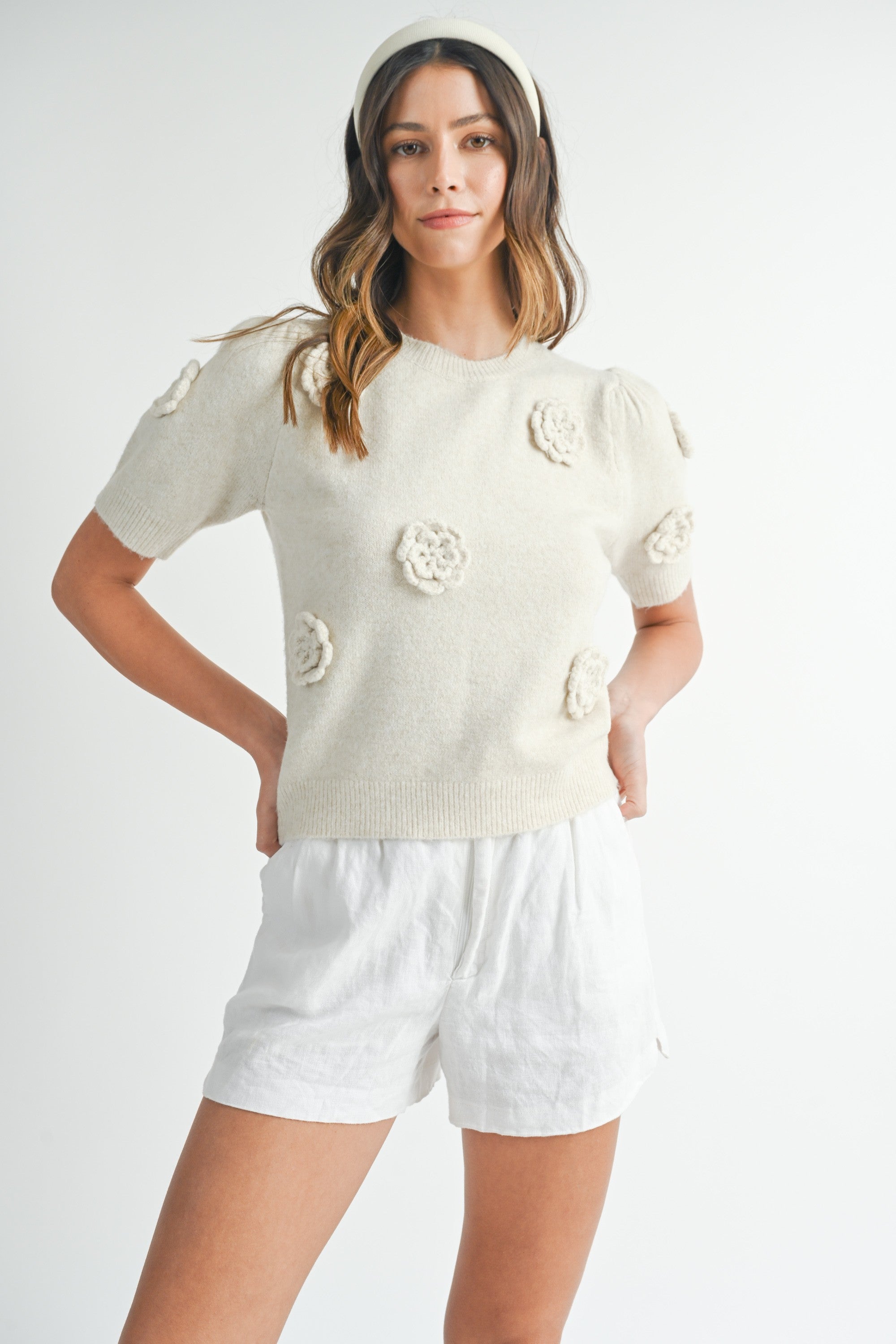 Mable | Flower Knit Top | Sweetest Stitch Online Boutique for Women