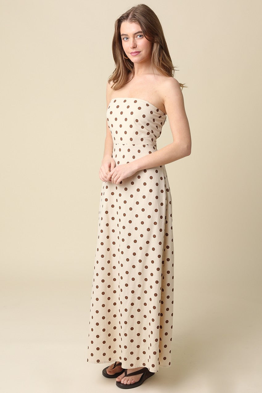 Olivaceous | Carla Strapless Polka Dot Dress | Sweetest Stitch RVA