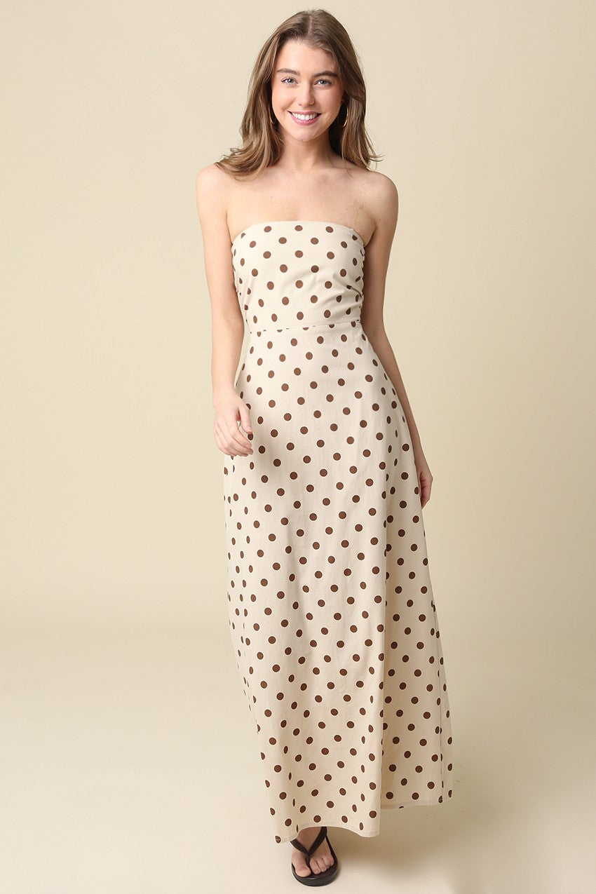 Olivaceous | Carla Strapless Polka Dot Dress | Sweetest Stitch RVA