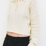 Mod Ref | Karina Wide Ribbed Collar Sweater | Sweetest Stitch Boutique