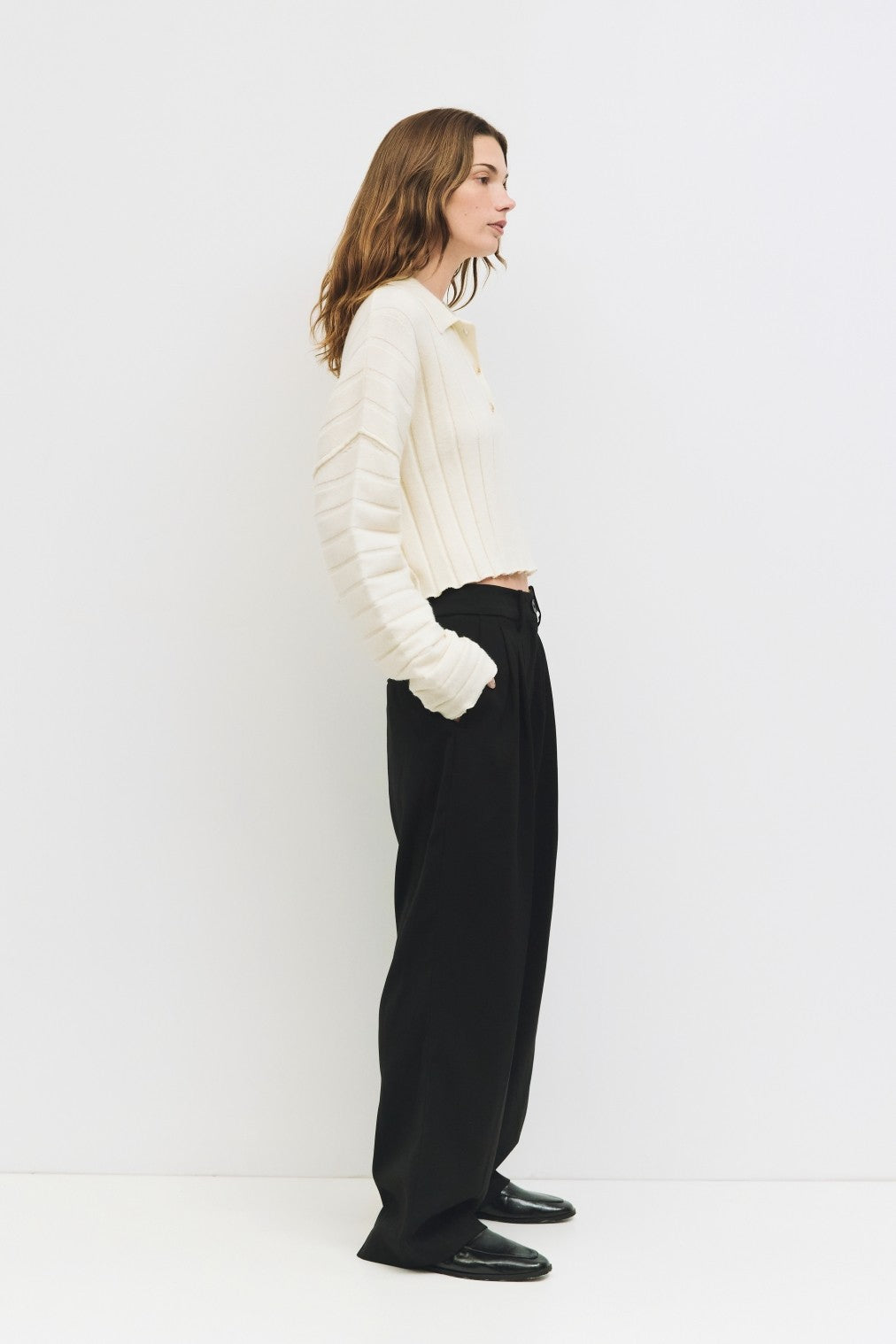 Mod Ref | Karina Wide Ribbed Collar Sweater | Sweetest Stitch Boutique