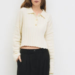 Mod Ref | Karina Wide Ribbed Collar Sweater | Sweetest Stitch Boutique