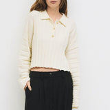 Mod Ref | Karina Wide Ribbed Collar Sweater | Sweetest Stitch Boutique