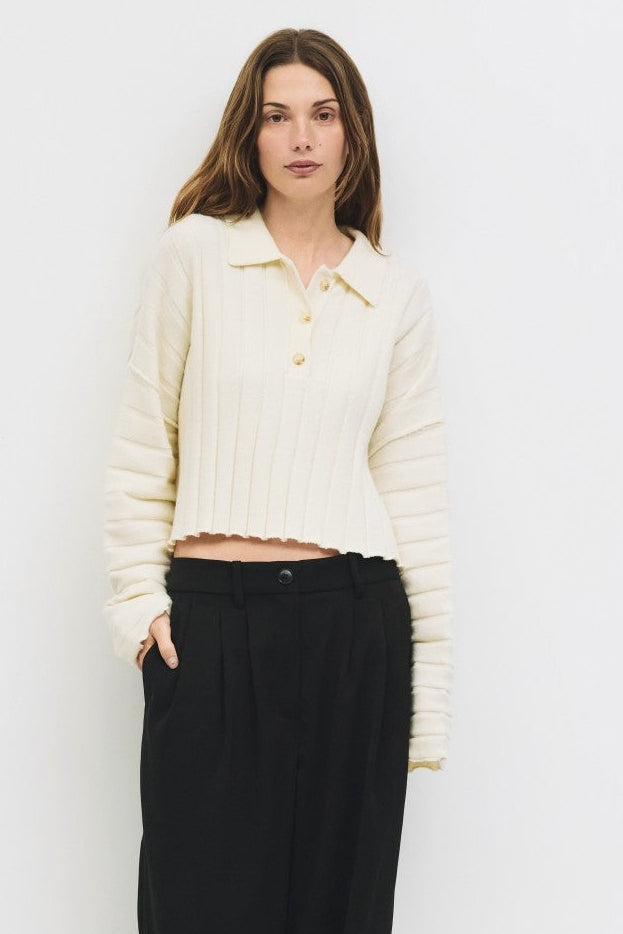 Mod Ref | Karina Wide Ribbed Collar Sweater | Sweetest Stitch Boutique