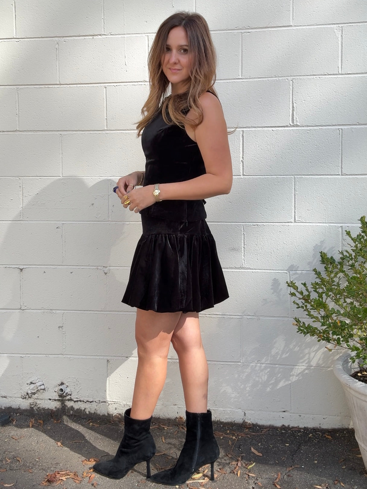 ASTR The Label | Jenika Velvet Drop Waist Skirt | Sweetest Stitch