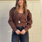 Fore | Loretta Open Front Cardigan | Sweetest Stitch Boutique