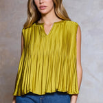 Current Air | Sammy Pleated Sleeveless Top | Sweetest Stitch Boutique