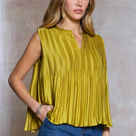 Current Air | Sammy Pleated Sleeveless Top | Sweetest Stitch Boutique