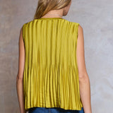 Current Air | Sammy Pleated Sleeveless Top | Sweetest Stitch Boutique
