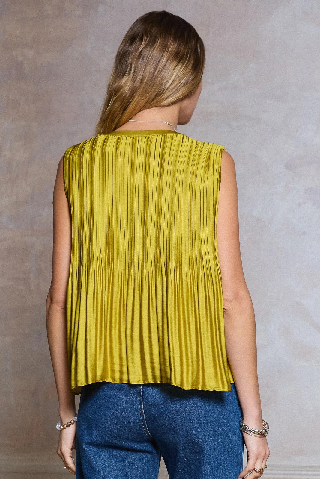 Current Air | Sammy Pleated Sleeveless Top | Sweetest Stitch Boutique