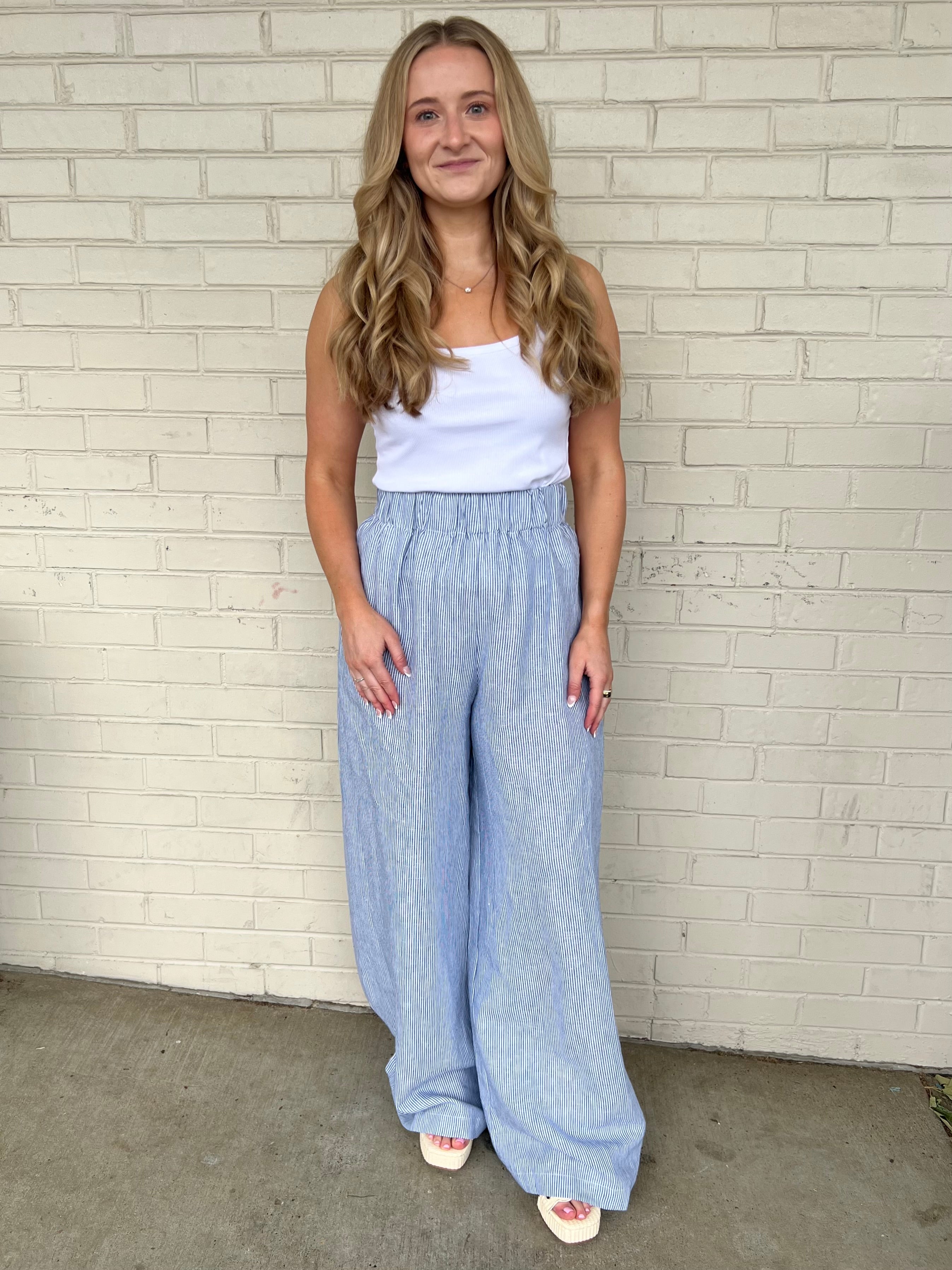 Olivaceous | Kenny Striped Wide Leg Flare Pants | Sweetest Stitch 