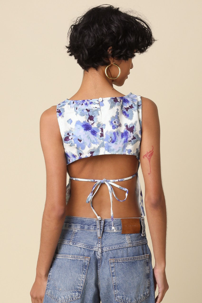 Olivaceous | Paige Floral Open Back Top | Sweetest Stitch Boutique