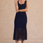 Current Air | Hallie Pleated Knit Midi Skirt | Sweetest Stitch Boutique