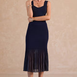 Current Air | Hallie Pleated Knit Midi Skirt | Sweetest Stitch Boutique