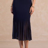 Current Air | Hallie Pleated Knit Midi Skirt | Sweetest Stitch Boutique