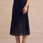 Current Air | Hallie Pleated Knit Midi Skirt | Sweetest Stitch Boutique
