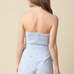 Olivaceous | Luna Strapless Belted Romper | Sweetest Stitch Boutique