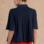 Current Air | Margot Pleated Top - Navy | Sweetest Stitch Boutique RVA