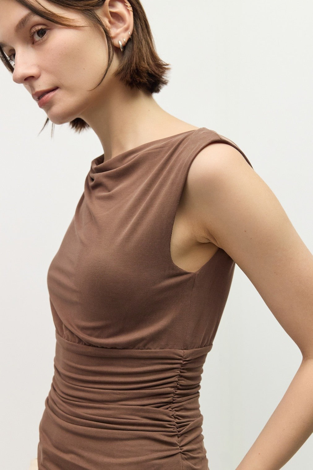 Mod Ref | Maeve Sleeveless Top - Brown | Sweetest Stitch Boutique