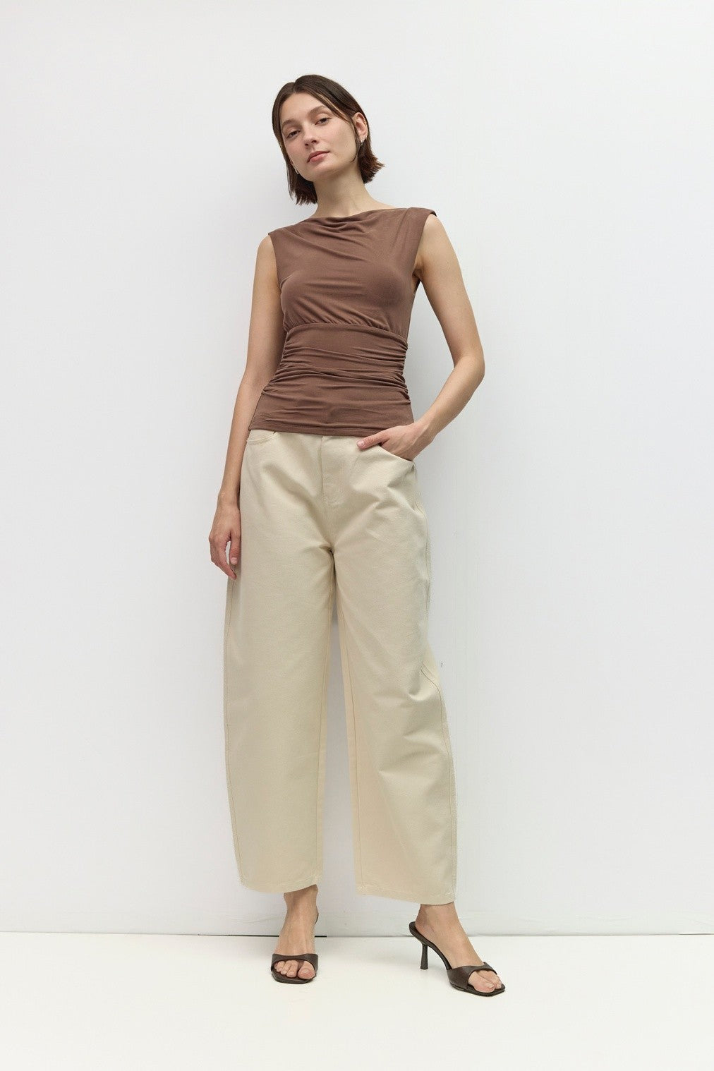 Mod Ref | Maeve Sleeveless Top - Brown | Sweetest Stitch Boutique