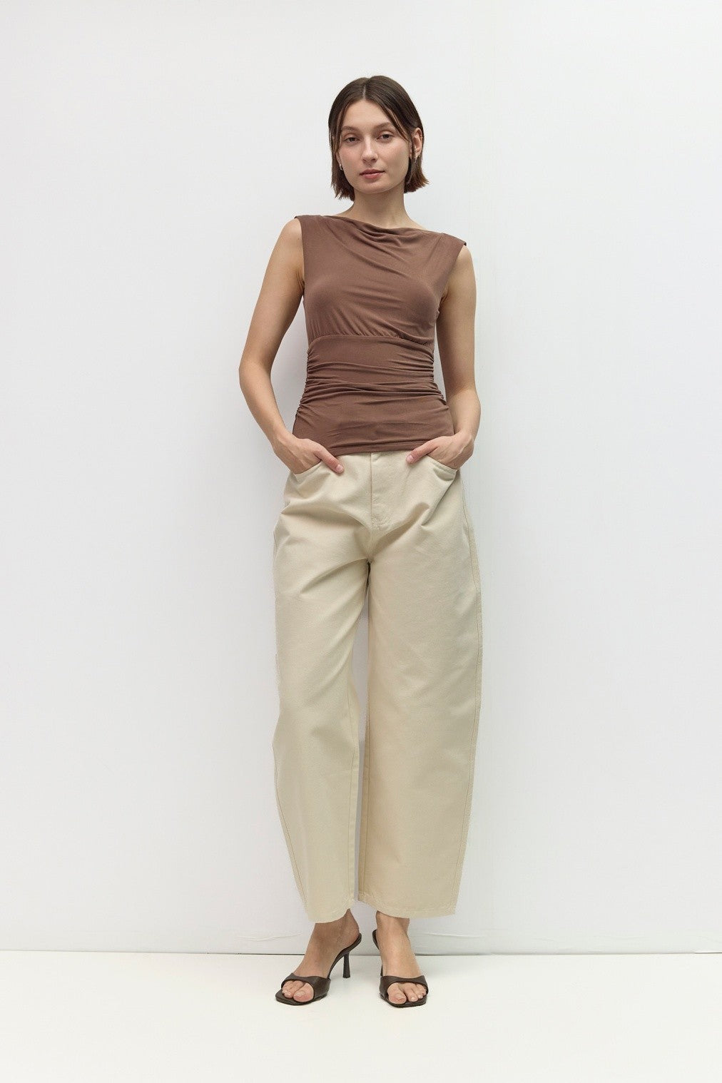 Mod Ref | Maeve Sleeveless Top - Brown | Sweetest Stitch Boutique