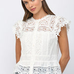 Fate | Lauren Lace Button Front Top | Sweetest Stitch Boutique RVA
