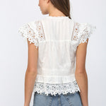 Fate | Lauren Lace Button Front Top | Sweetest Stitch Boutique RVA