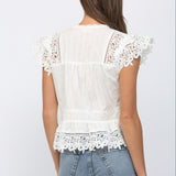 Fate | Lauren Lace Button Front Top | Sweetest Stitch Boutique RVA