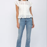 Fate | Lauren Lace Button Front Top | Sweetest Stitch Boutique RVA