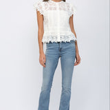 Fate | Lauren Lace Button Front Top | Sweetest Stitch Boutique RVA