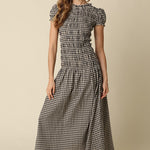 Olivaceous | Maggie Gingham Midi Dress | Sweetest Stitch Boutique
