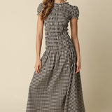Olivaceous | Maggie Gingham Midi Dress | Sweetest Stitch Boutique