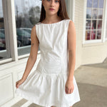 Idem Ditto | White Drop Waist Mini Dress | Sweetest Stitch