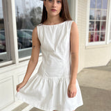 Idem Ditto | White Drop Waist Mini Dress | Sweetest Stitch
